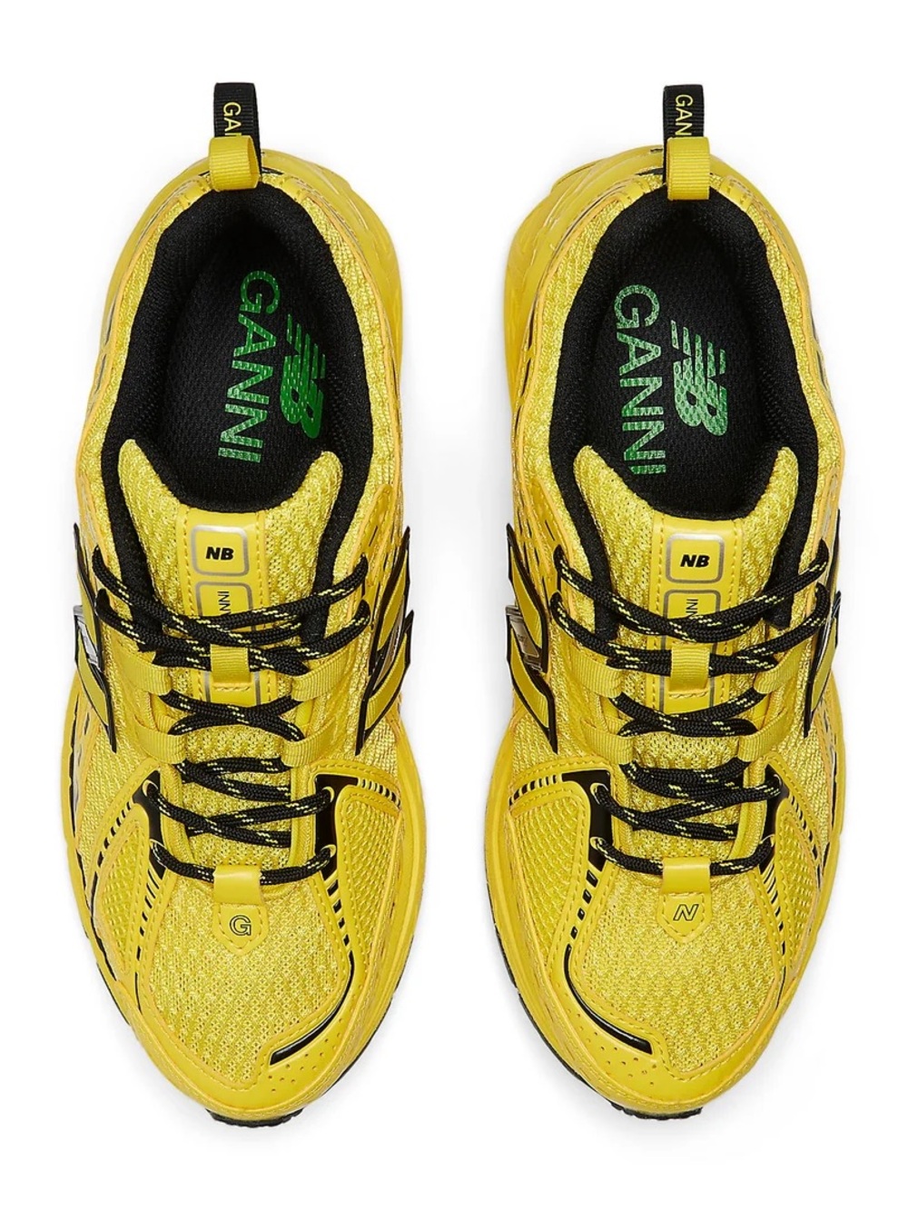 New Balance mens Yellow and Black Athletic Sneakers - Picture 3 of 6